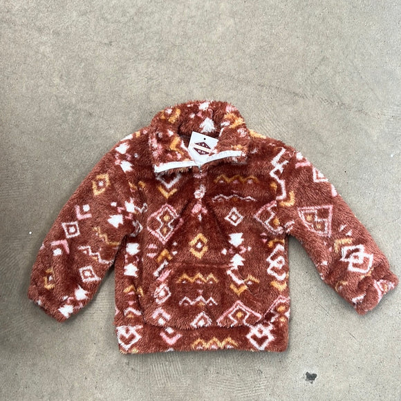 Red Aztec pullover